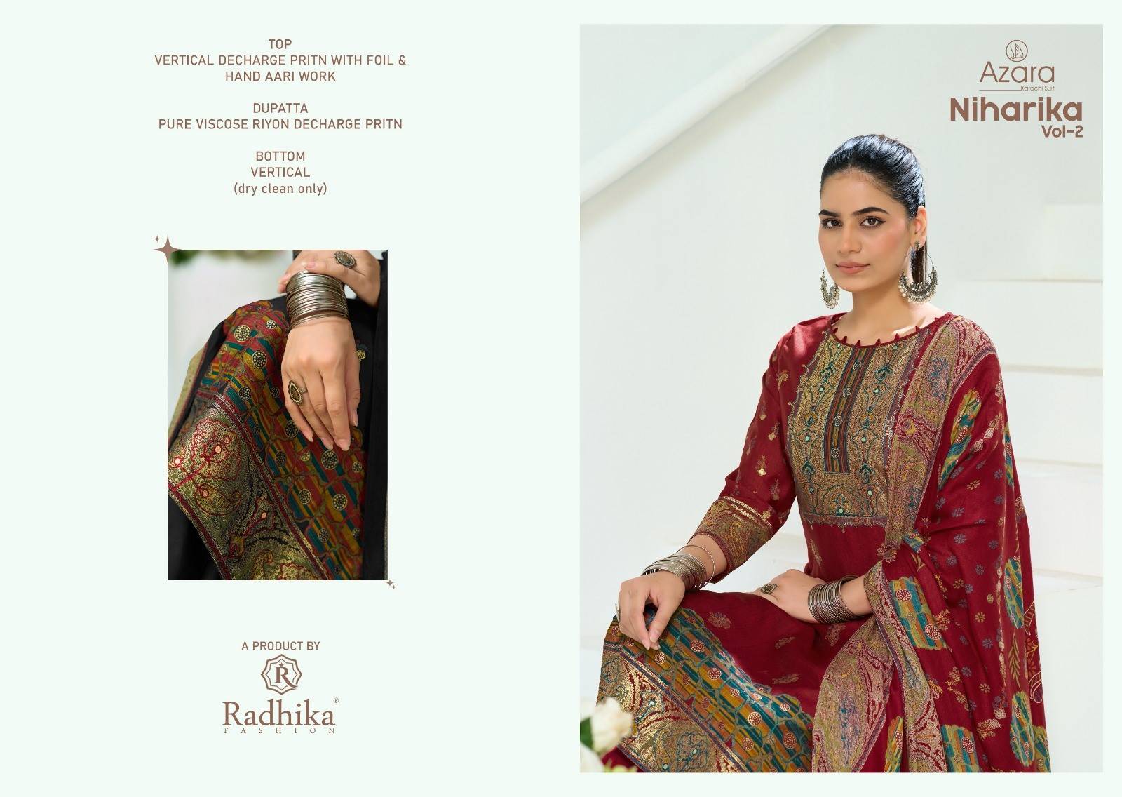 Radhika Azara Niharika Vol 2 Designer dress materials wholesale